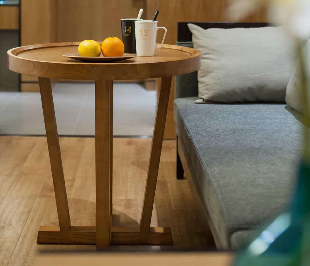 wood end table