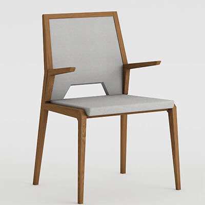 Dining room chair with arm