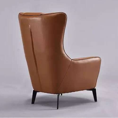 Genuine Leather Accent Lounge Chair