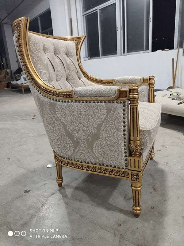 china custom made wood carving accent lounge chair (1)
