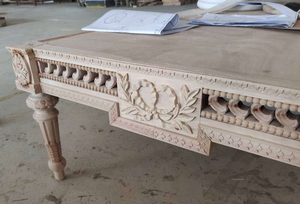 china custom made wood carving coffee table made in china (1)