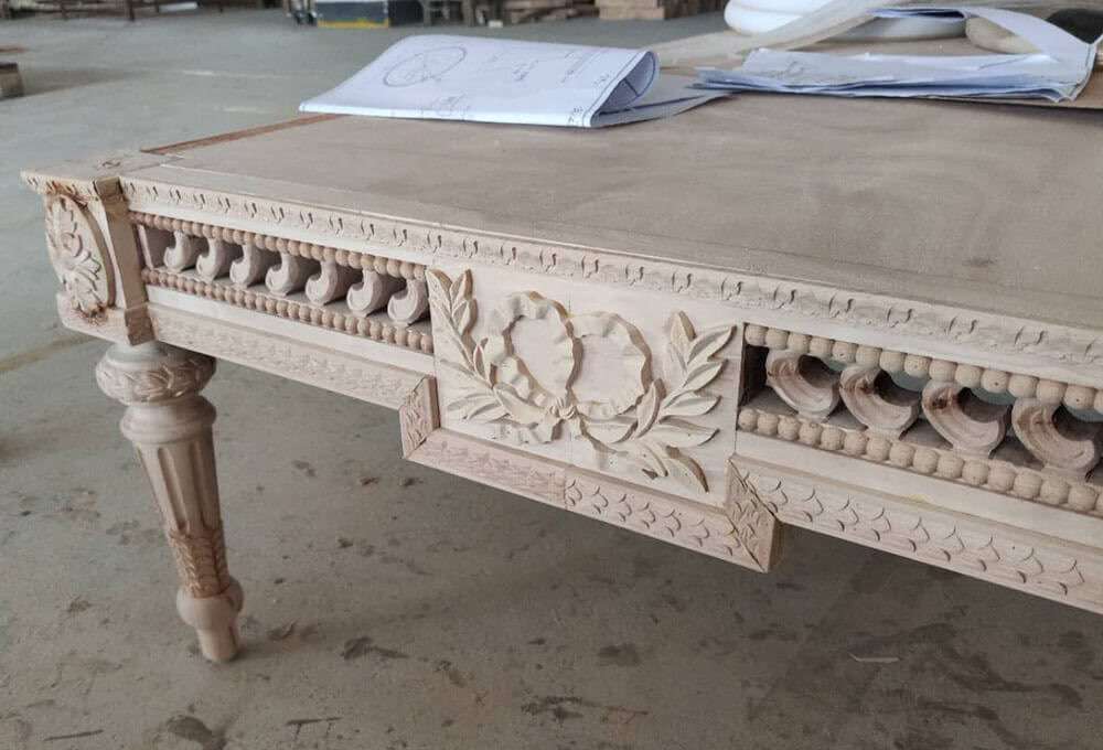 china custom made wood carving coffee table made in china (1)