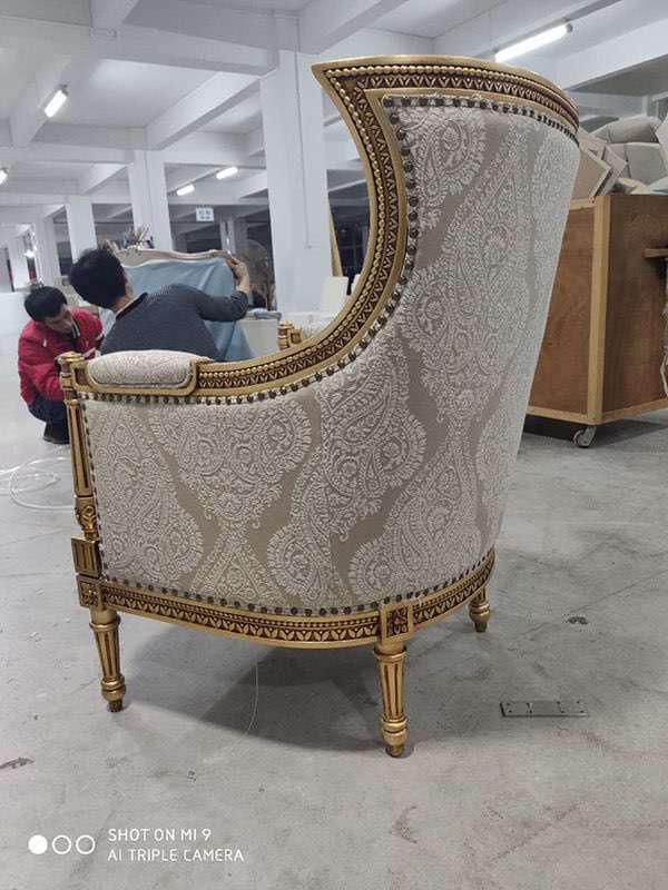 china custom made wood carving lounge accent chair factory (1)