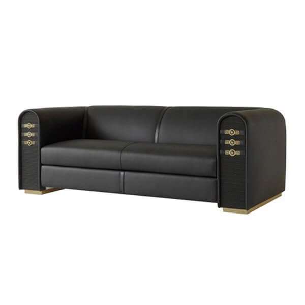 china custom made versace signature leather sofa replica
