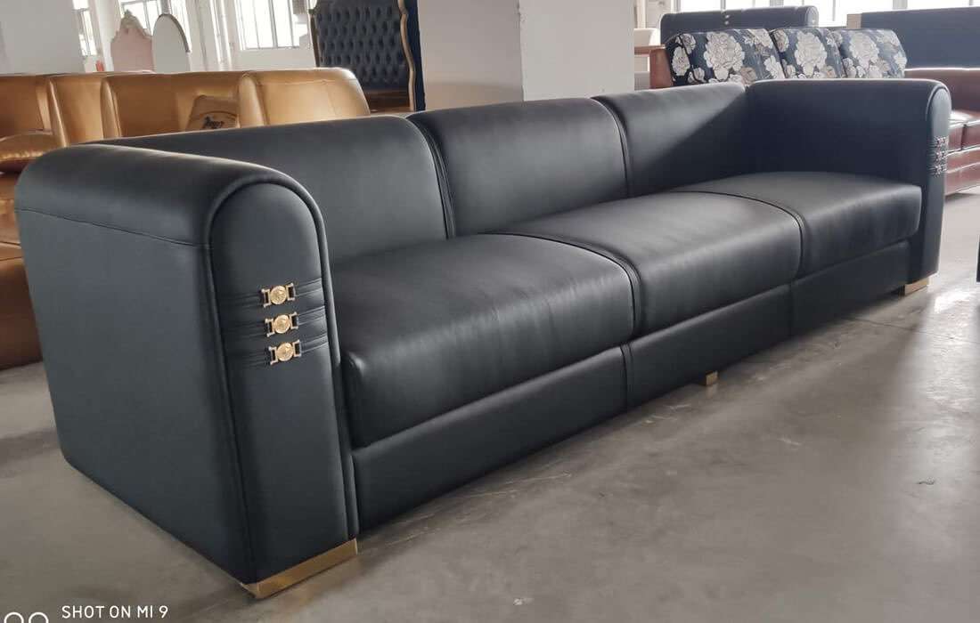 china custom made italy versace signature leather sofa replica reproduction factory china (1)