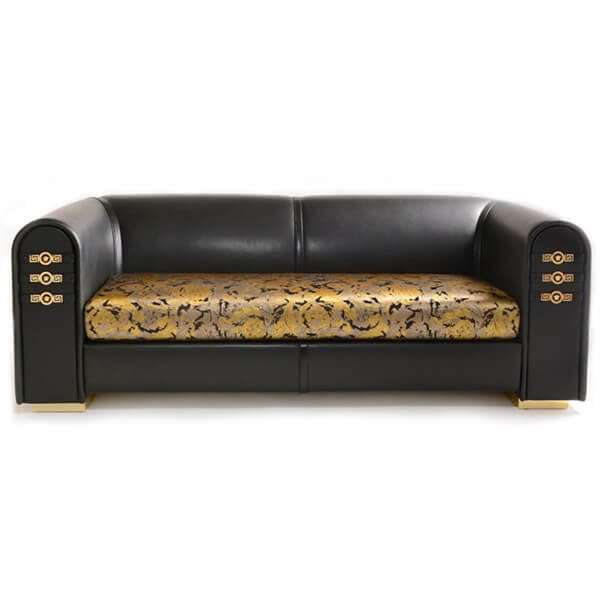 china versace sigature leather sofa reproduction factory