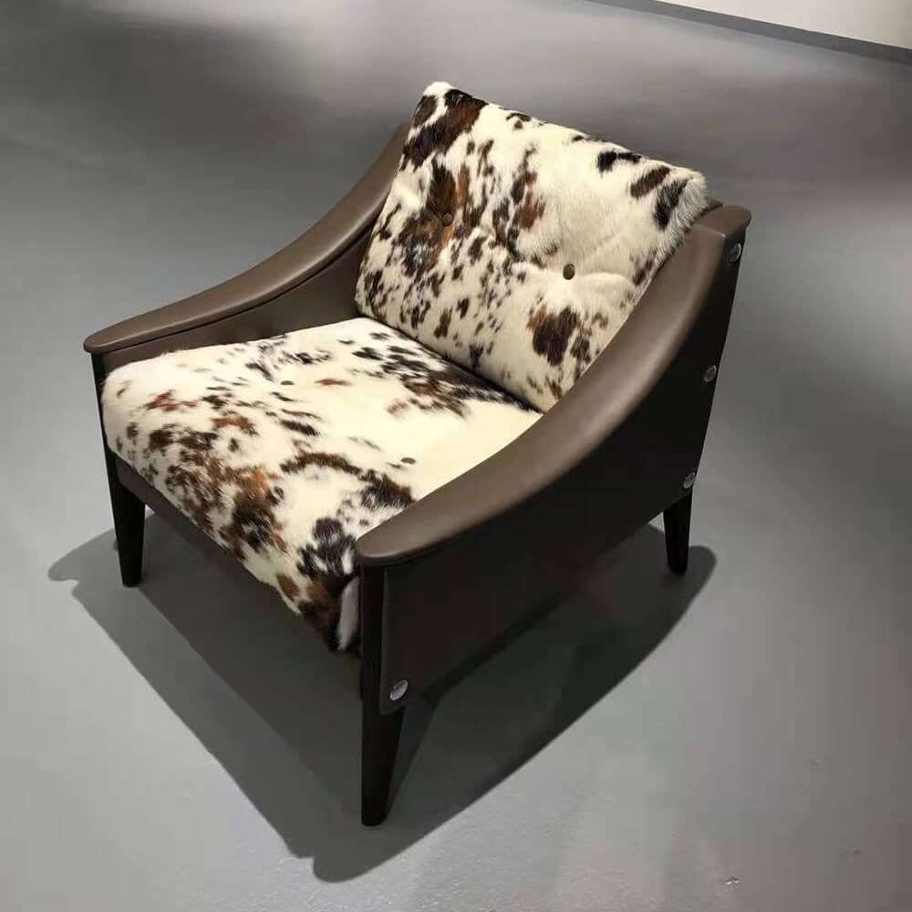 china living room cowhide leather accent armchair (1)