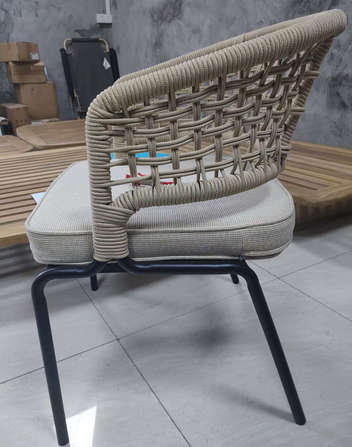 custom made tribu aluminium garden dining chair factory (1)