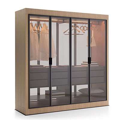 4 door wardrobe storage system