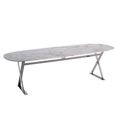 Oval Marble dining table