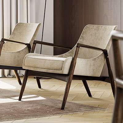 Custom wooden lounge chair