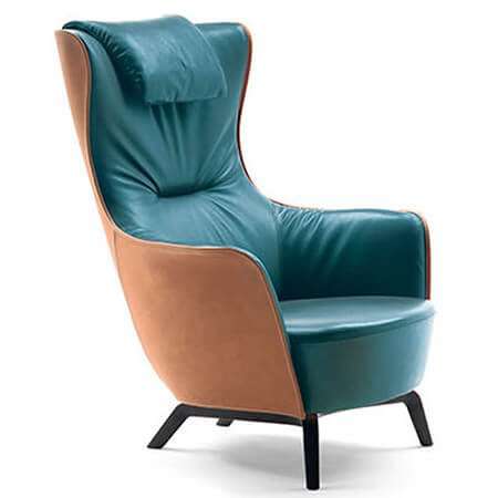 Poltrona Frau Mamy Blue Armchair