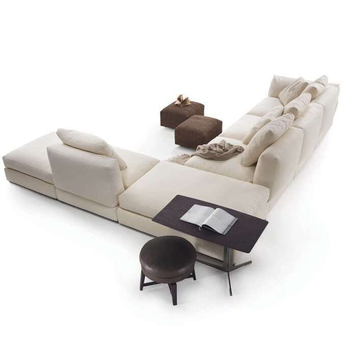 Flexform zeno sectional fabric sofa reproduction