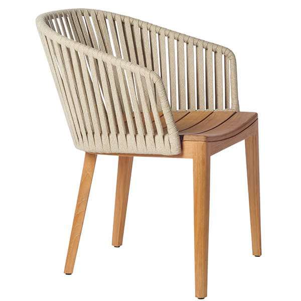 Tribu mood solid teak dining chair